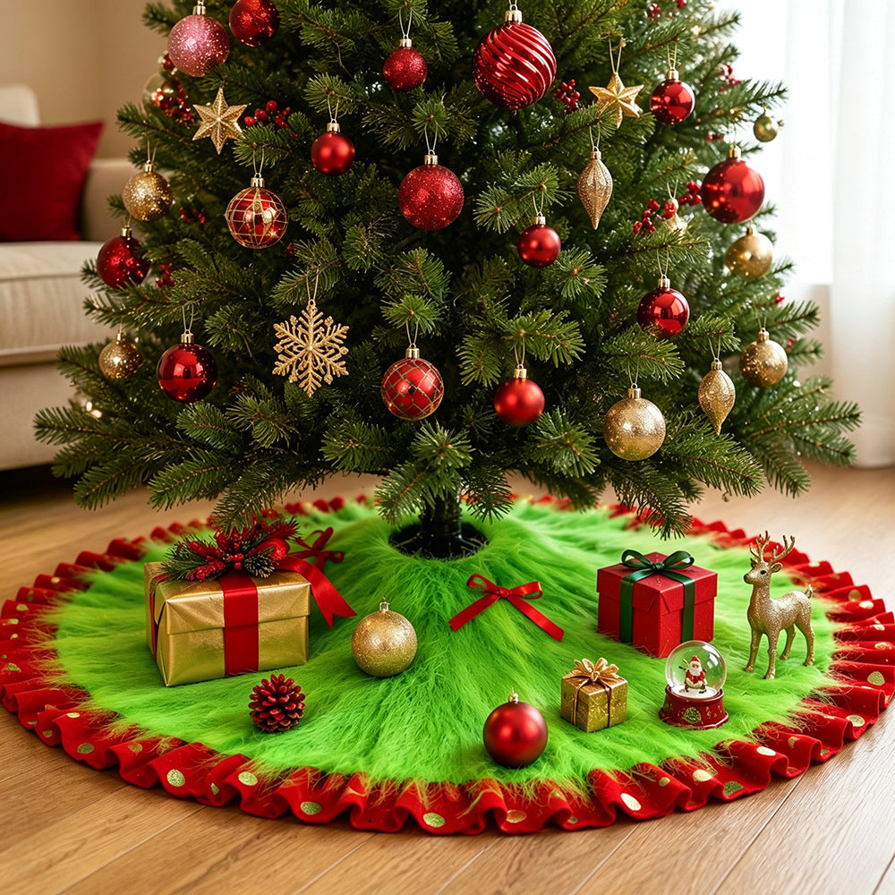 Luxuriöser Kunstpelz Weihnachtsbaumrock