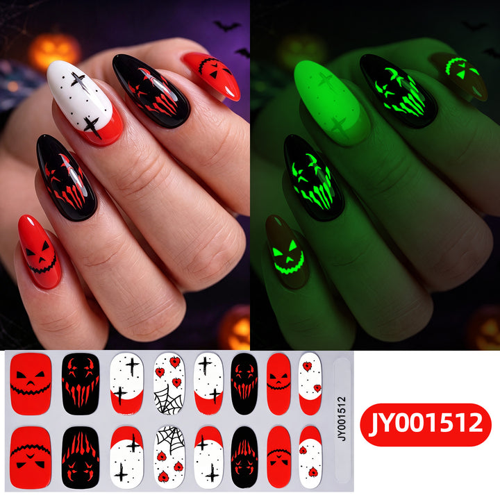 Leuchtende Halloween-Nagelkunst-Sticker