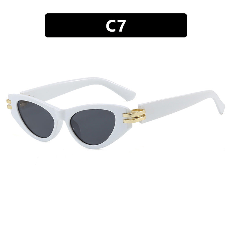 Damen Cat-Eye Sonnenbrille mit luxuriösen Akzenten Karnz