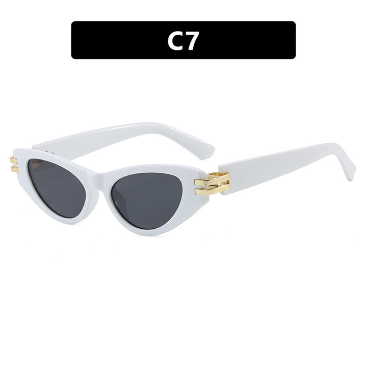 Damen Cat-Eye Sonnenbrille mit luxuriösen Akzenten Karnz