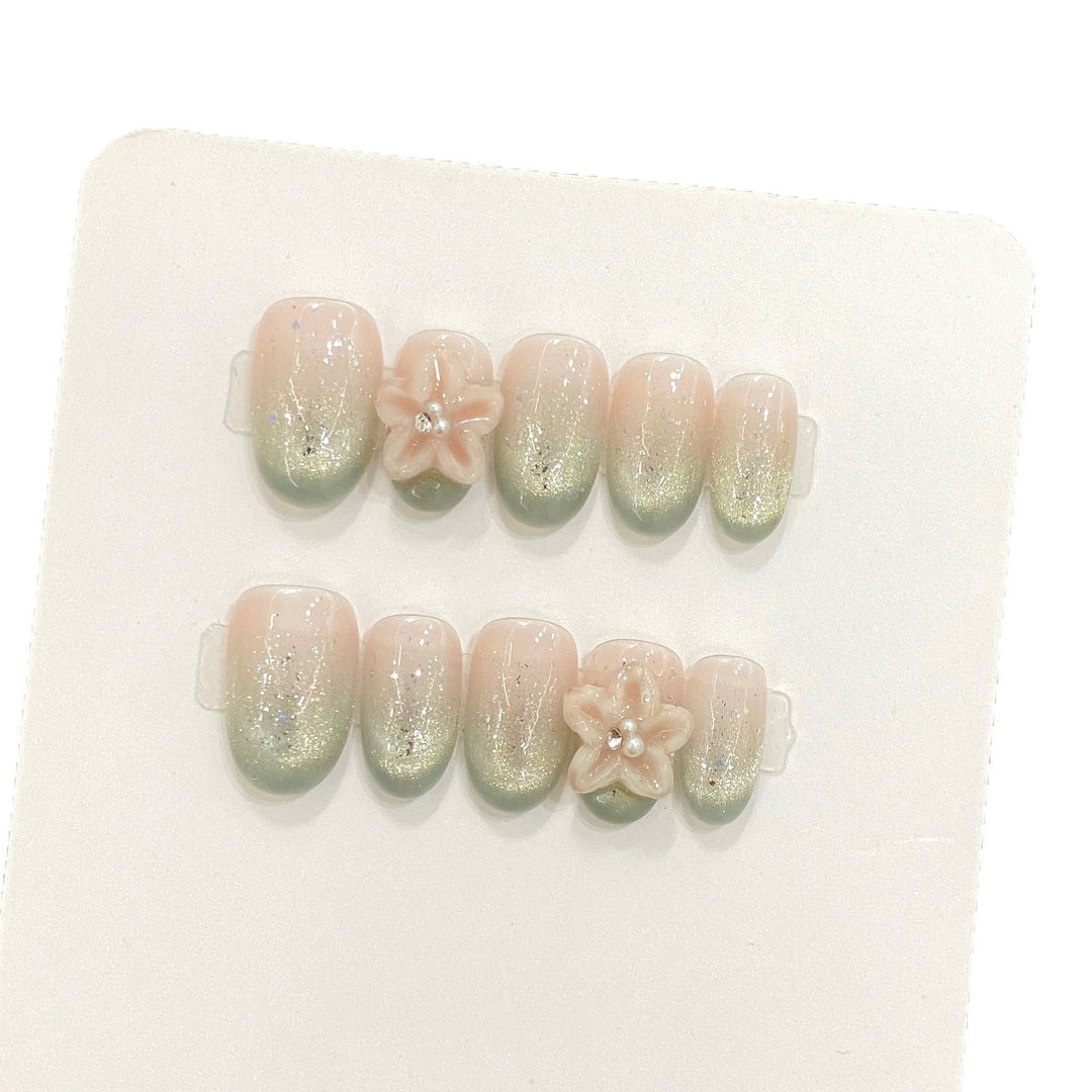 Floral Press-On Nagelkunst Set  1791773600