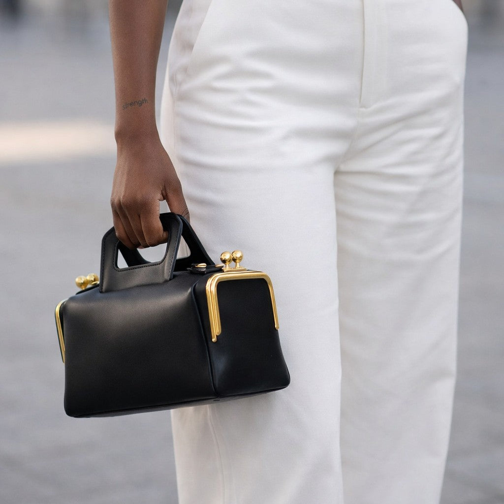 Elegante Krokodil Muster Handtasche