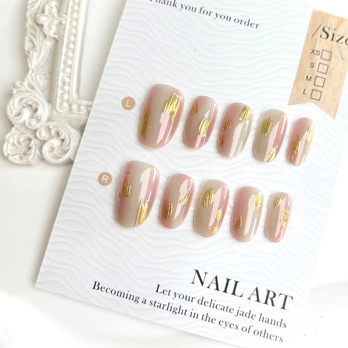 Elegantes Glitzerndes Press-On Nail Art Set