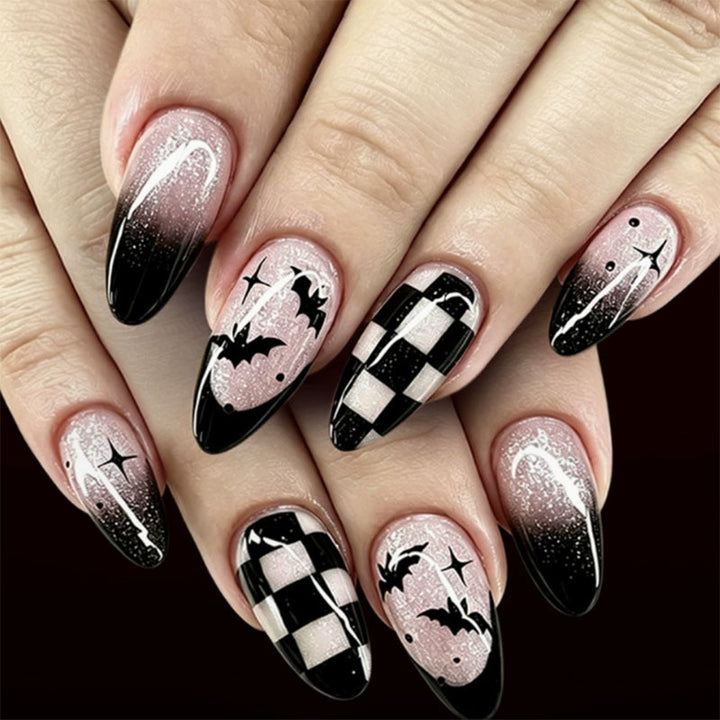 Halloween-Themen Stiletto Druck-On Nägel