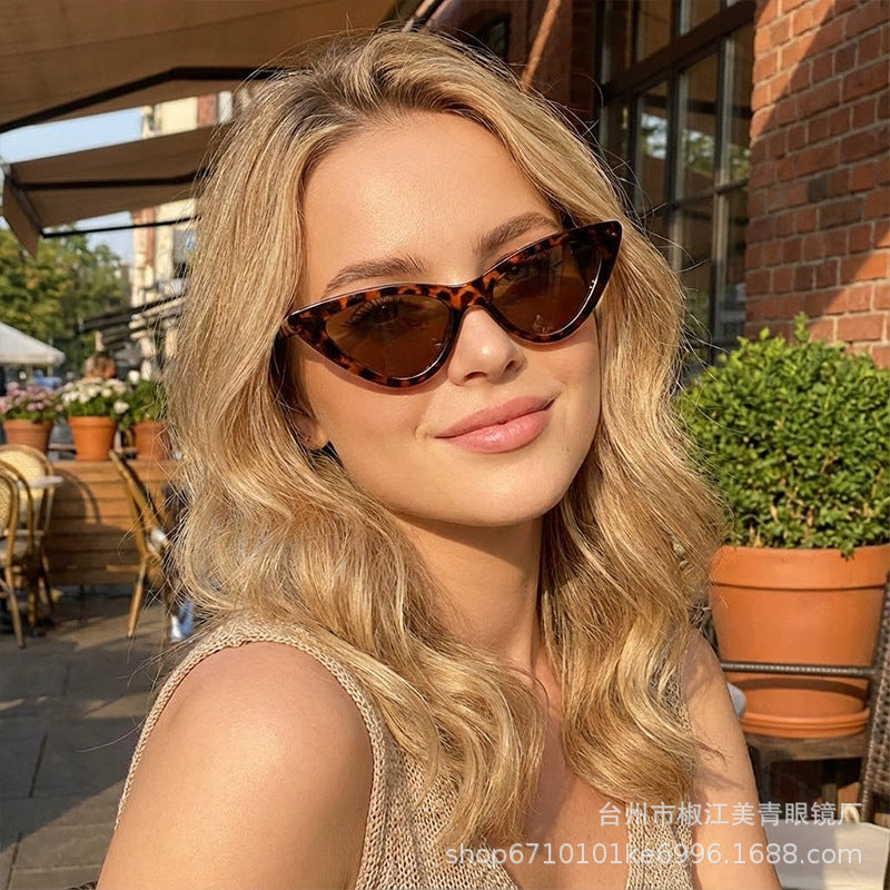 Damen Cat-Eye Sonnenbrille mit elegantem Schildpatt-Muster Karnz