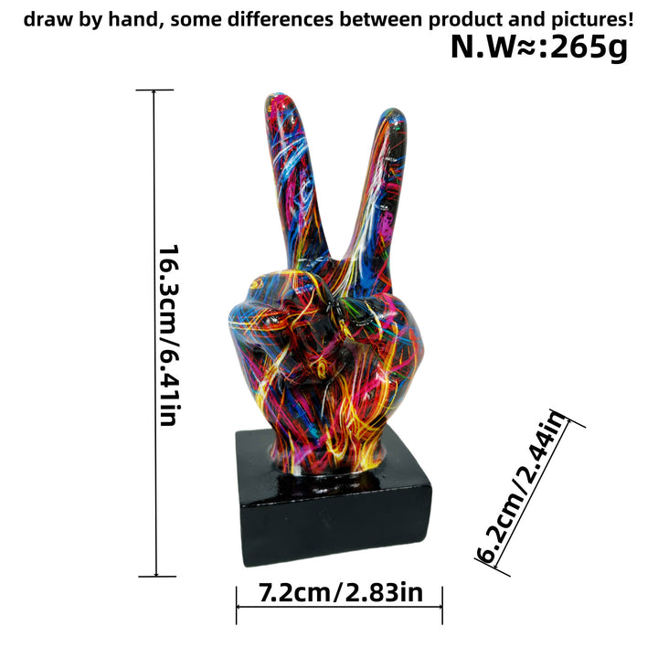 Stylische Hand-Skulpturen mit buntem Design Karnz