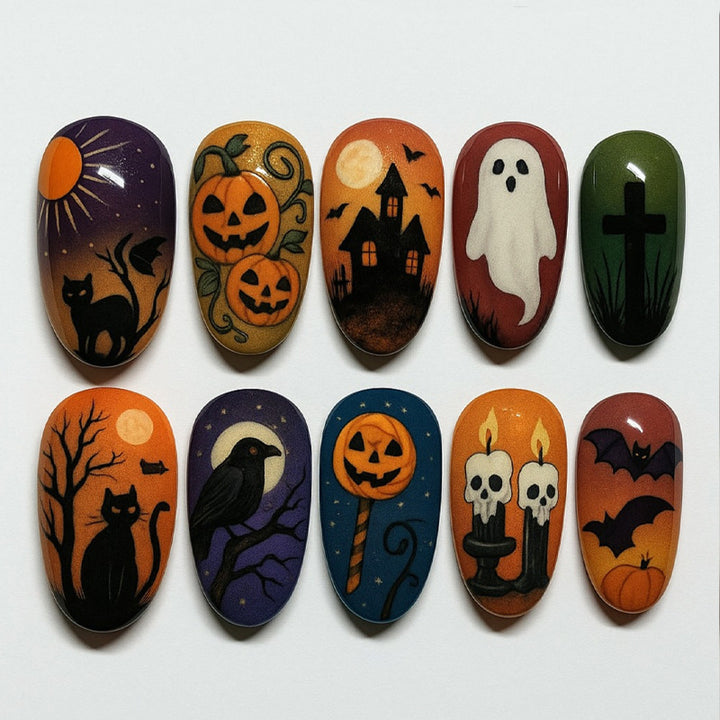 Halloween-Themen Press-On Nagelset Karnz 1788495816