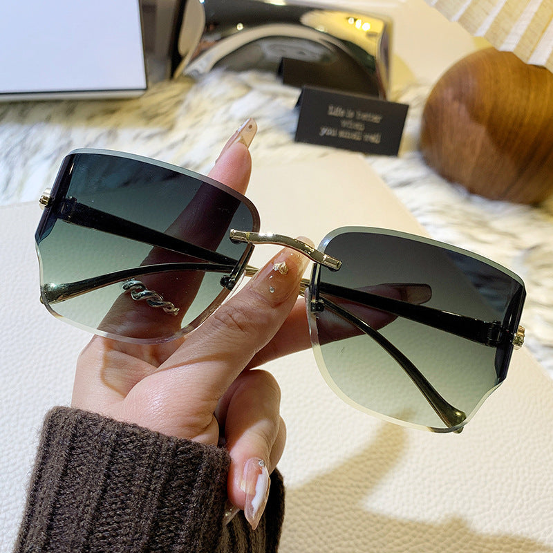 Damen exklusive geometrische Sonnenbrille Karnz