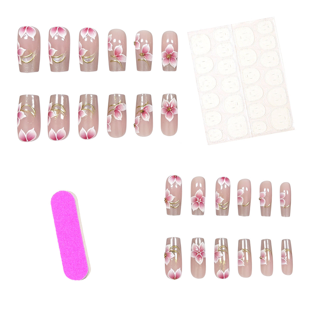 Floral Acryl Nagelkunst Karnz
