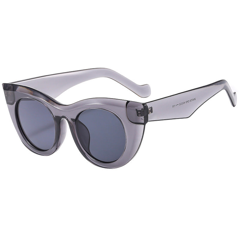 Damen Cat-Eye Sonnenbrille mit transparentem Rahmen und polarisierten Gläsern Karnz
