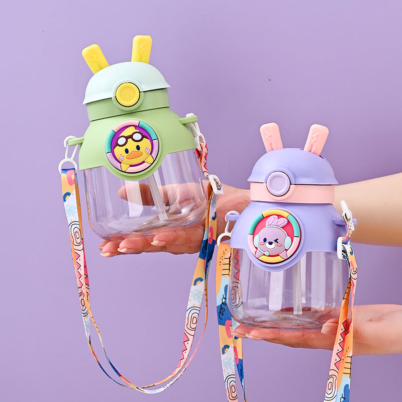 Damen Kinder-Trinkflasche mit lustigem Kaninchen-Design Karnz