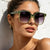 Damen stylische Sonnenbrille im trendigen Leopardenmuster Karnz