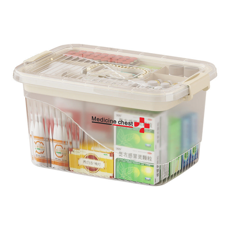 Damen transparente Medikamentenbox mit robustem Deckel Karnz