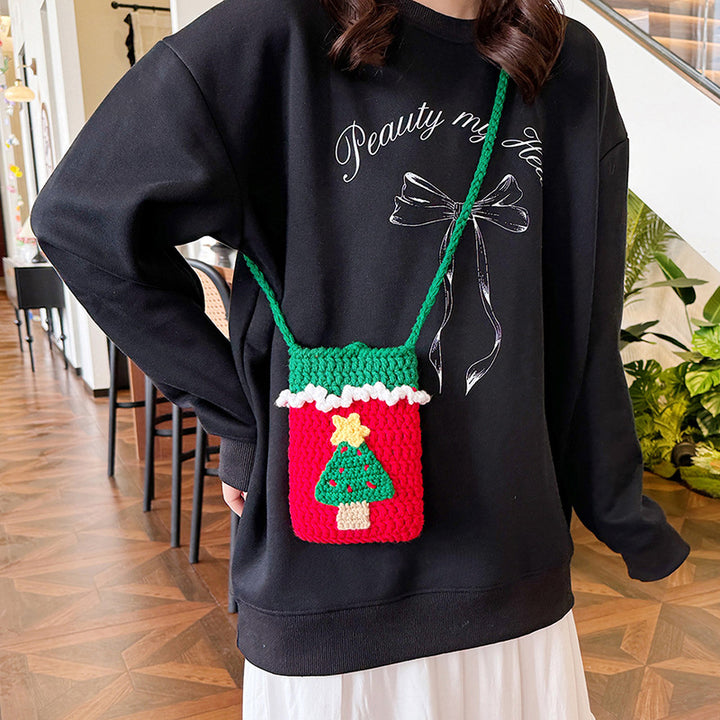 Häkelte Weihnachtsmann-Themen Mini Tasche