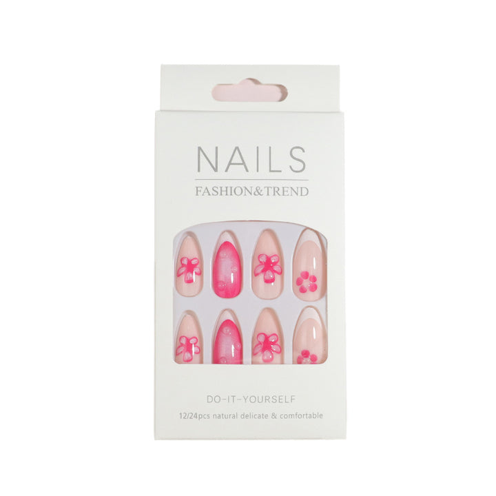 Premium Press-On Nail Set mit dekorativen Akzenten Karnz