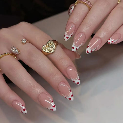 Herz-akzentiertes Acryl-Nail-Art-Set