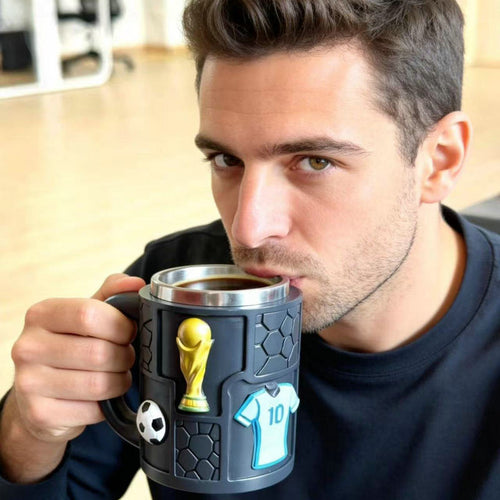 Fußball Motiv Kaffeebecher Karnz