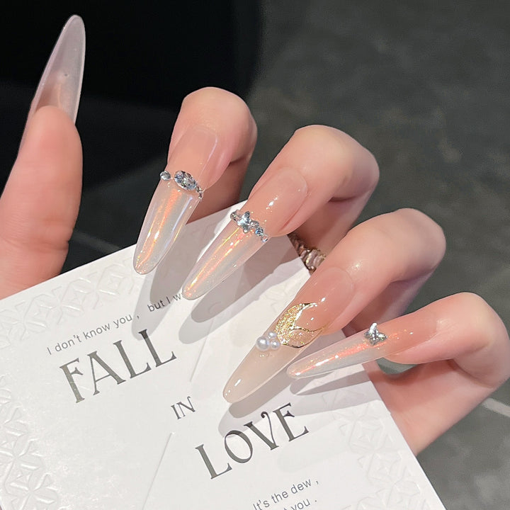 Künstlerische Acryl Press-On Nageldesigns Karnz