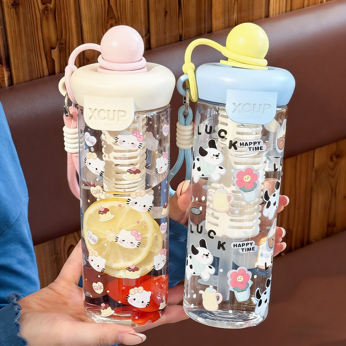 Damen Trinkflasche mit süßen Tiermotiven Karnz