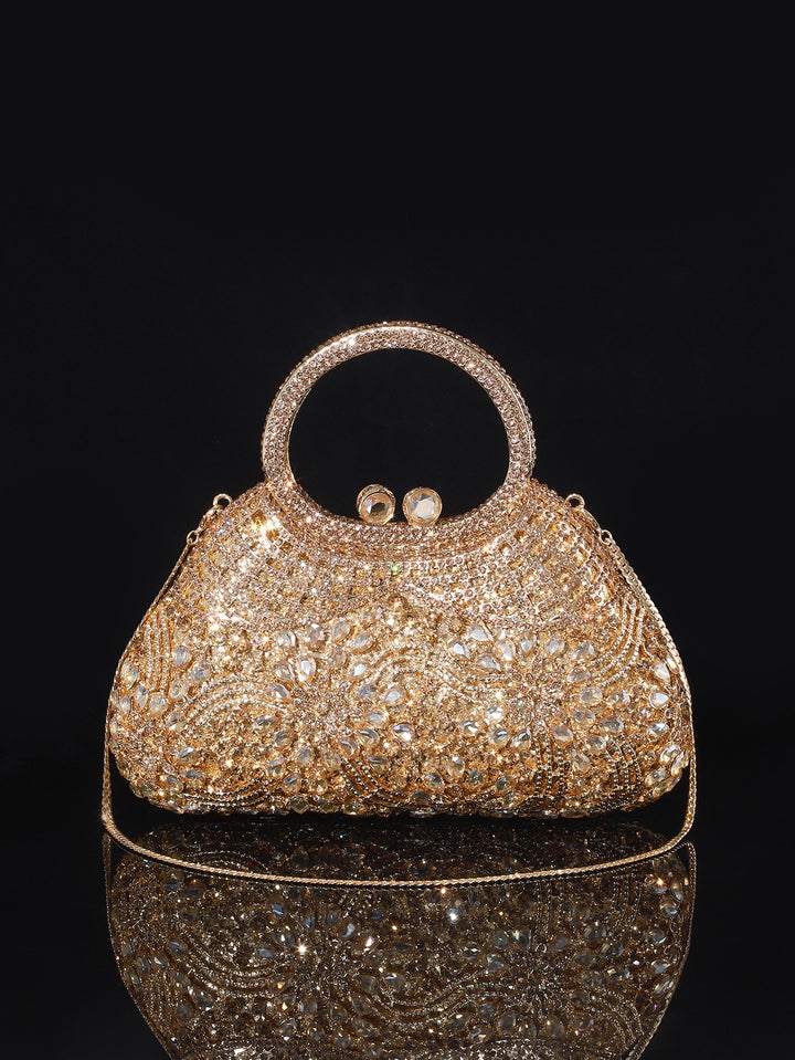 Blumenverzierte Abendhandtasche