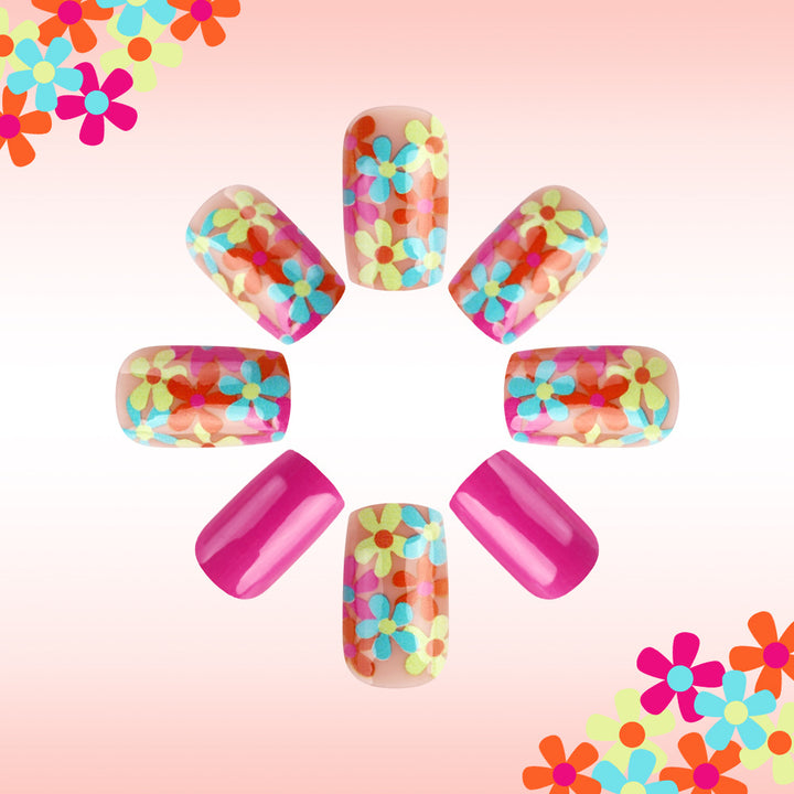 Spaß Floral Press-On Nagelkunst Karnz