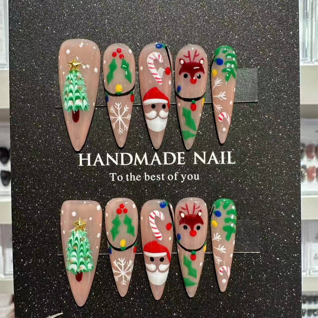 Dekorative Weihnachts-Themen Druck-Nagel Kunst Set