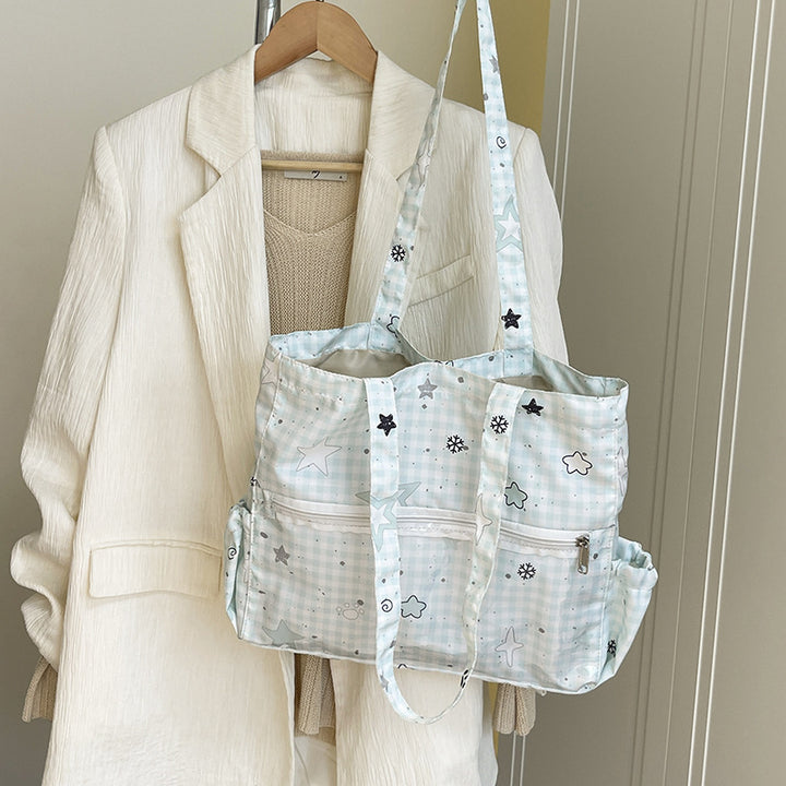 Illustrierte Canvas-Shopper-Tasche Karnz