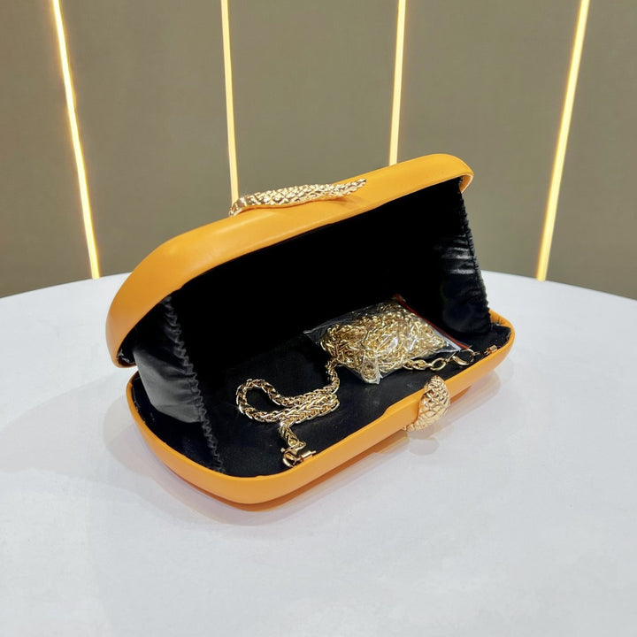 Stylische Schlangen-Detail Abend Clutch