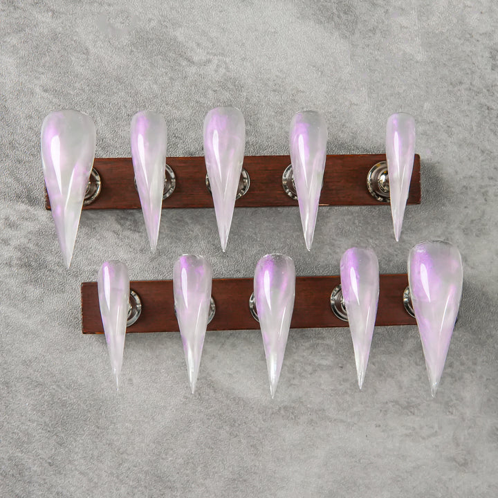 Stiletto Press-On Nagelspitzen mit elegantem Glitzerdesign
