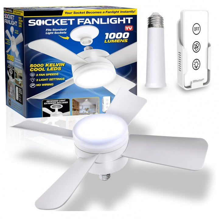 Einstellbare LED-Fanleuchte mit Fernbedienung. | Karnz
