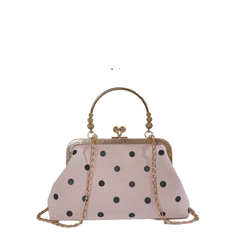 WoVintage Elegante Polka Dot Abend-Clutch Karnz