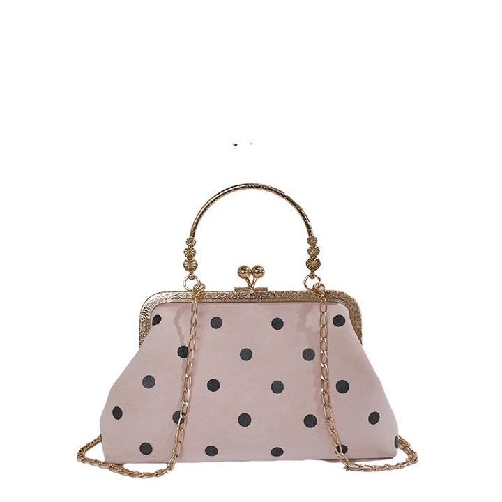 WoVintage Elegante Polka Dot Abend-Clutch Karnz