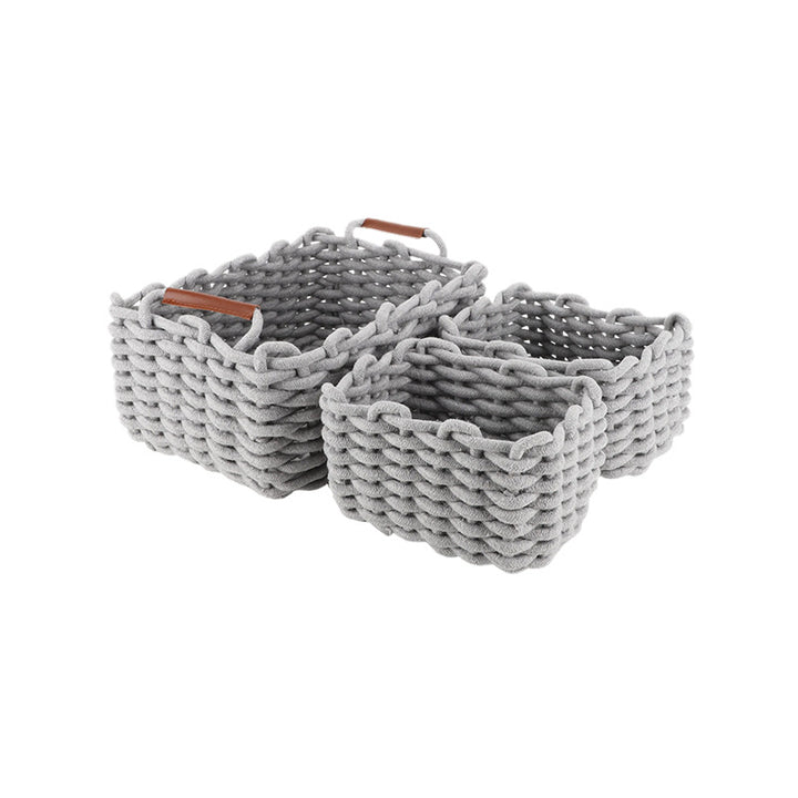 Weiches Strick-Aufbewahrungskorb-Set Karnz