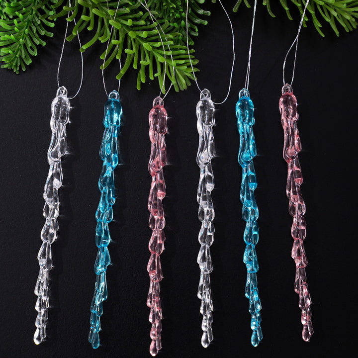Dekorative Weihnachtslichterkette mit Eiszapfen-Design Karnz