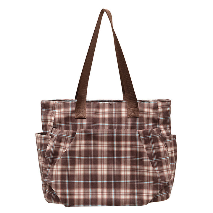 WoSpacious Plaid Utility Tote Bag Karnz
