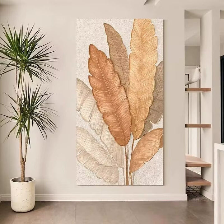 Texturiertes Botanisches Leinwandkunstwerk