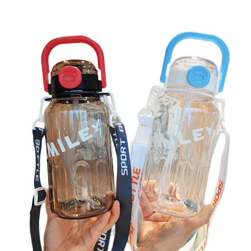 Damen Sportliche Trinkflasche mit praktischem Tragegurt Karnz