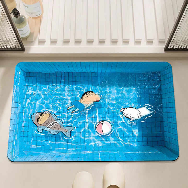 Cartoon Unterwasser-Themen Badmatte