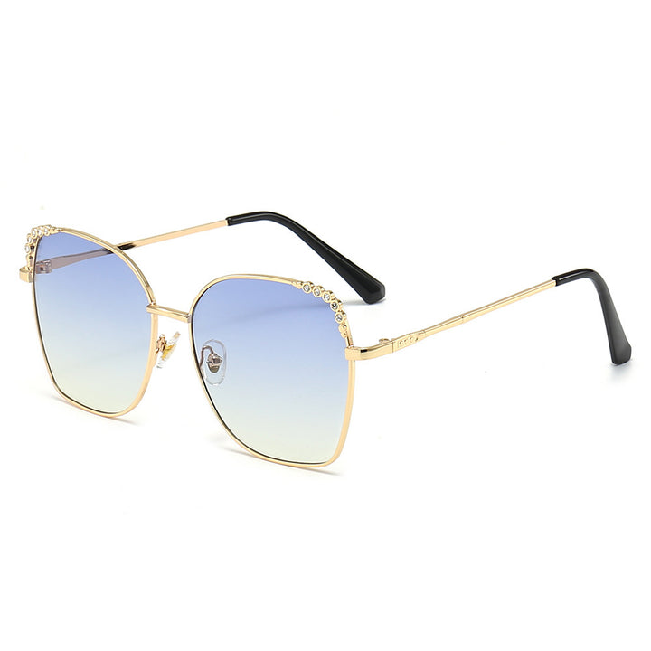 Elegante Quadratische Sonnenbrille mit Funkelnden Akzenten Karnz