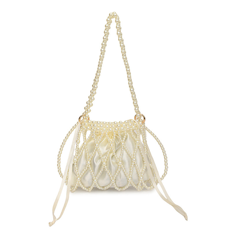 Dekorative Perlen Zugband-Handtasche