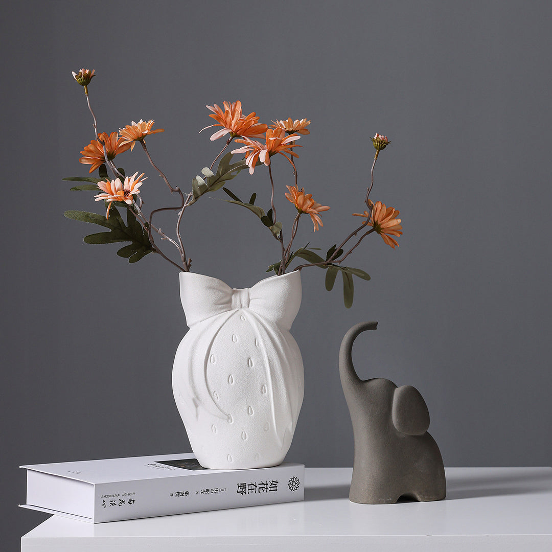 Nordic Strick-Top Keramikvase