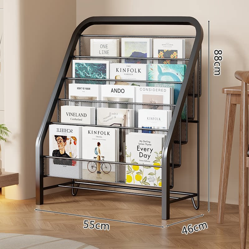 Schräge gestufte Netzboden Buch- und Zeitschriftenständer