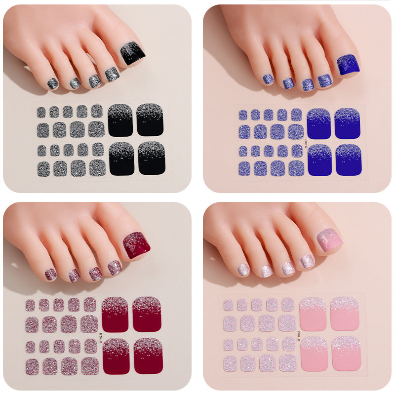 Glänzende Gel-Zehennagel-Wraps