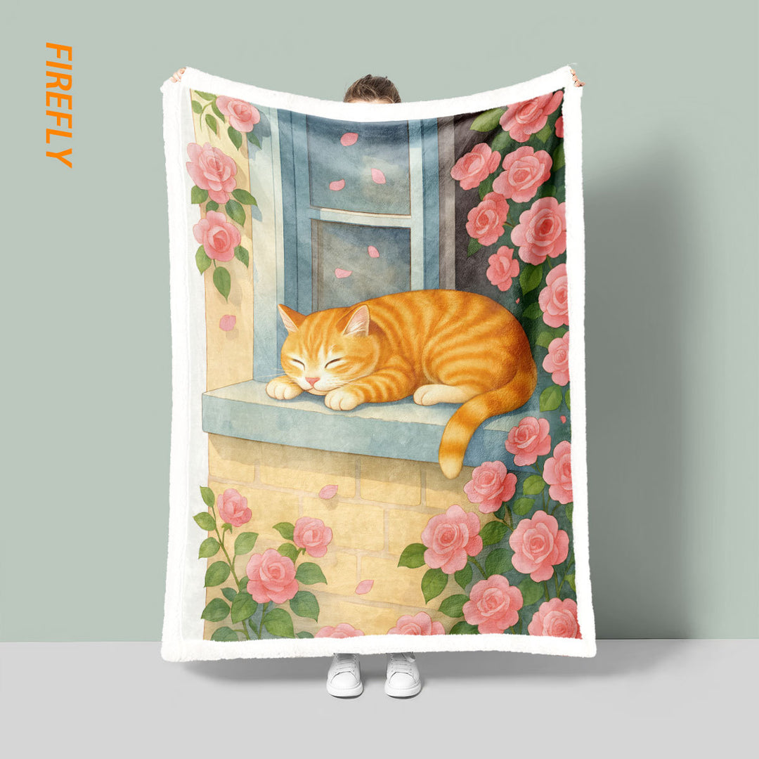 Spaß Cartoon Katze Decke
