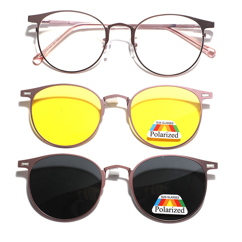Damen modische Sonnenbrille mit wechselbaren Gläsern und polarisierter Technologie Karnz
