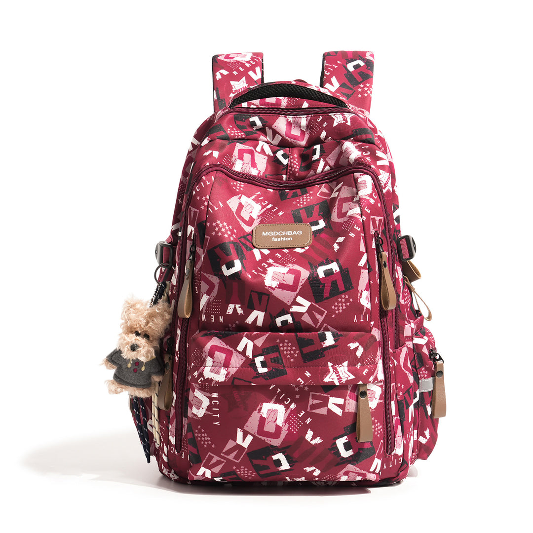 Stylischer Mehrfachfächer Grafikdruck Rucksack Karnz