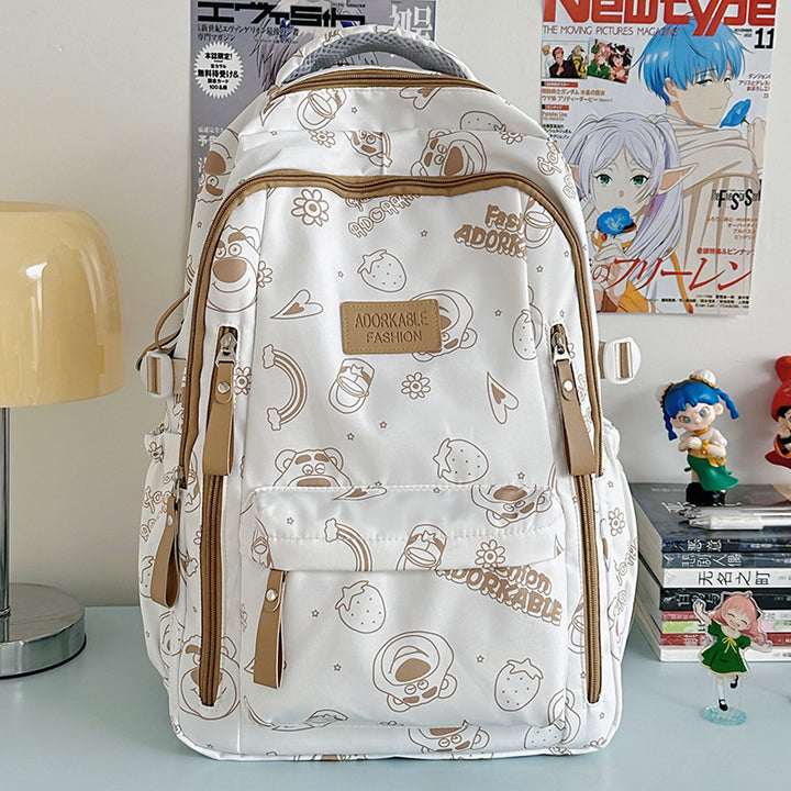Verspielter Cartoon-Print-Rucksack