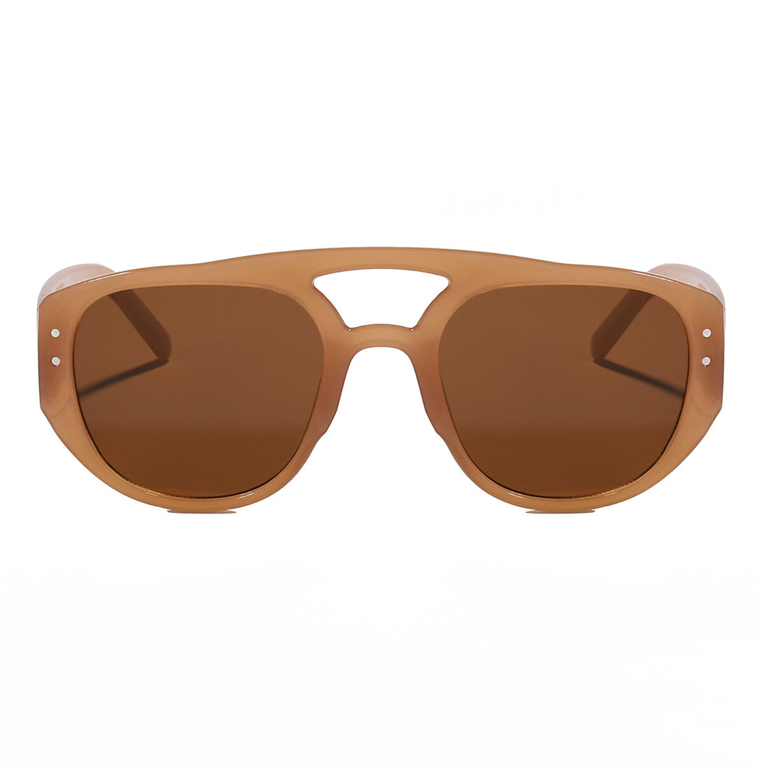 Damen oversized Sonnenbrille mit modernem, strukturiertem Rahmen Karnz