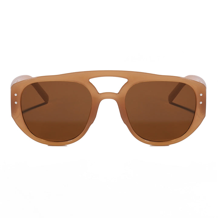 Damen oversized Sonnenbrille mit modernem, strukturiertem Rahmen Karnz