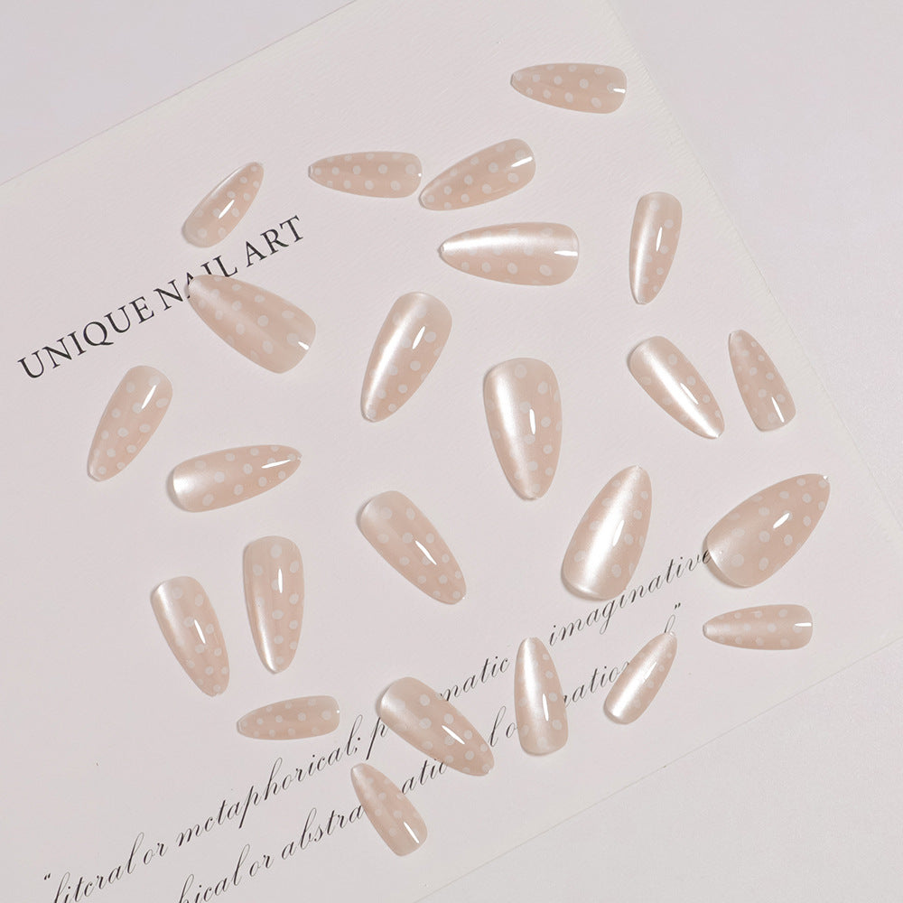 Künstlerisches Press-On-Nagelset mit Punkte-Design Karnz 1787225399